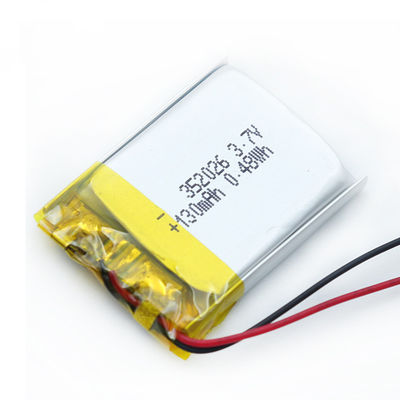 130mAh 352026 Lipo-SGS van Ce van de Polymeerbatterij Elektrische Horlogebatterij