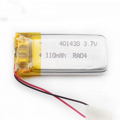 GPS-Drijver Li Polymer Rechargeable Battery 401430 de Batterij van 110mAh Lipo