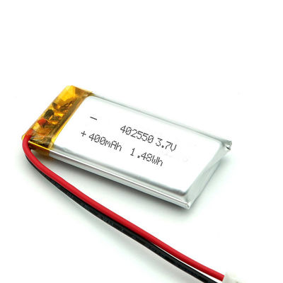 402550 Navulbare Vlakke de Batterij van het Lithiumpolymeer Elektronika Van de consument 3.7V 400mah