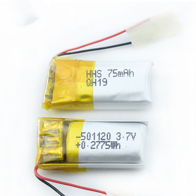 paste de Uiterst dunne Lipo Batterij van 501120 80mah Hoge Capaciteit aan
