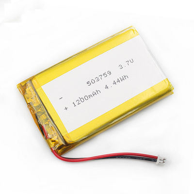 5.0*37*61mm het Polymeerbatterij ISO9001 van 503759 1200mah Lipo