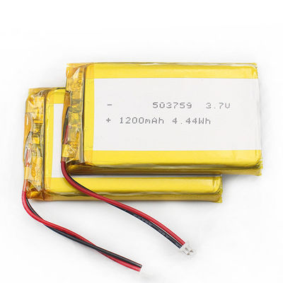 5.0*37*61mm het Polymeerbatterij ISO9001 van 503759 1200mah Lipo