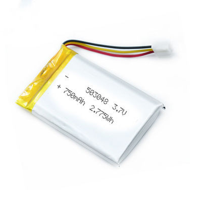 PCB van de de Draadschakelaar van ROHS 503048 750 MAh Lipo Polymer Battery With