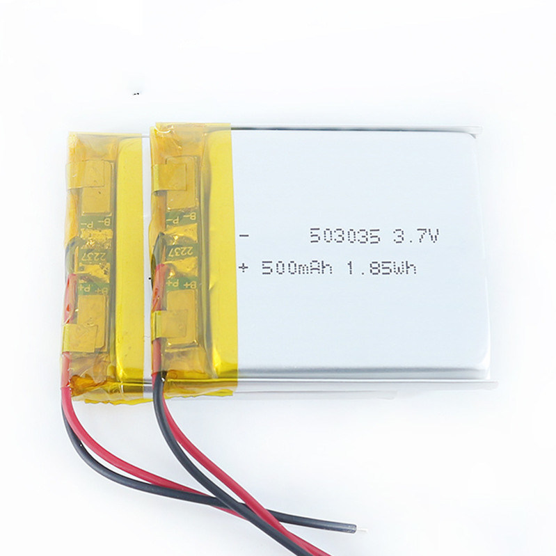 300 Keer 3.7V 500mAh Vlakke Batterij 503035 38*30*5.0mm van het Lithiumpolymeer